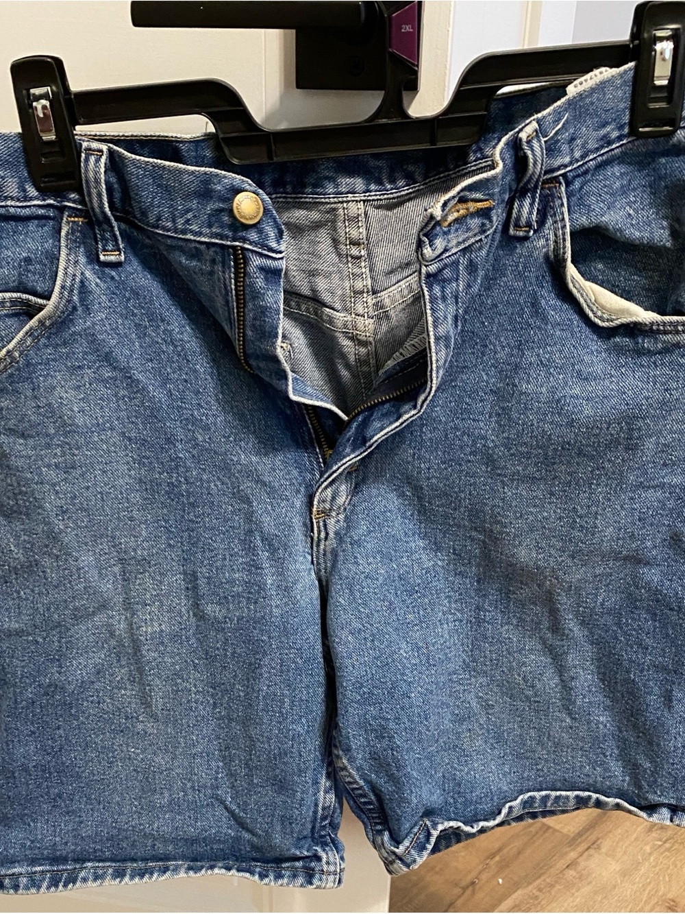 Wrangler Blue Denim Cutoff Shorts